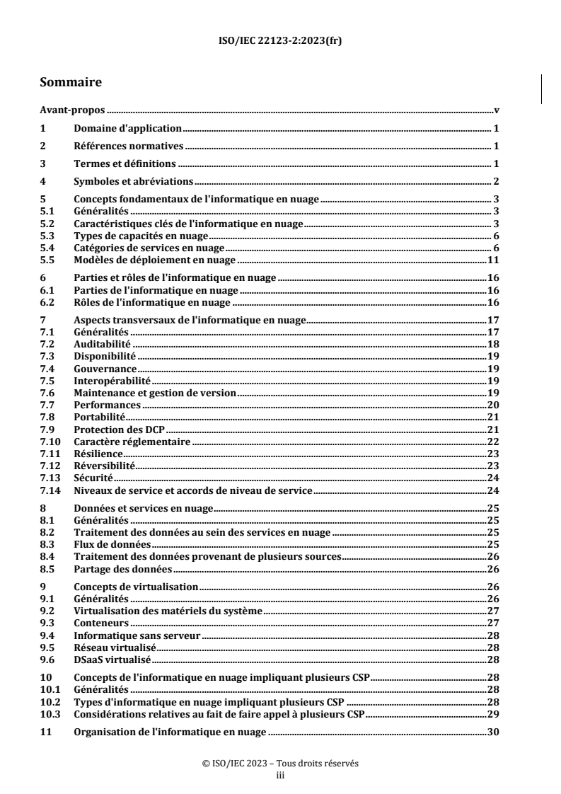 ISO/IEC 22123-2:2023 REDLINE ISO/IEC 22123-2:2023 - Technologies de l'information — Informatique en nuage — Partie 2: Concepts - Page 3 preview