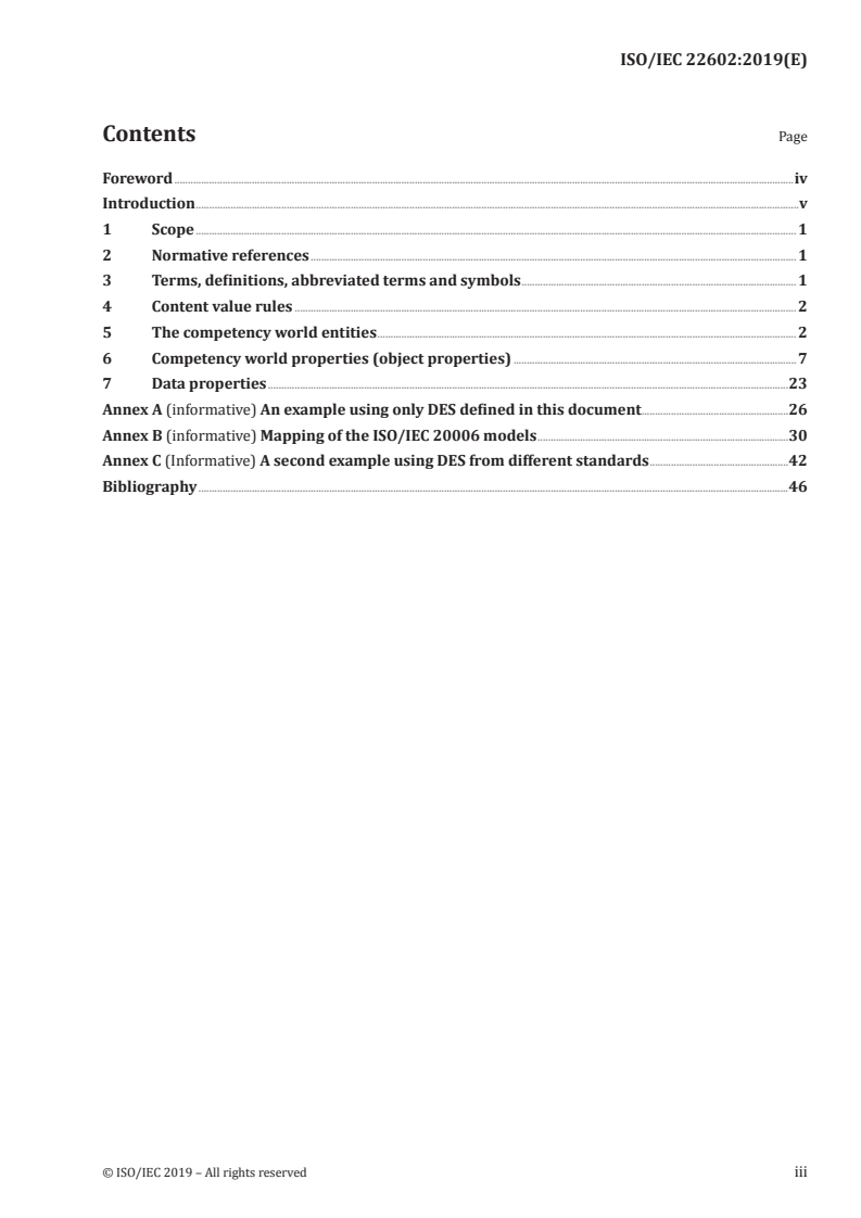 ISO/IEC 22602:2019 ISO/IEC 22602:2019 - Information technology — Learning, education and training — Competency models expressed in MLR/30/2019 - Page 3 preview