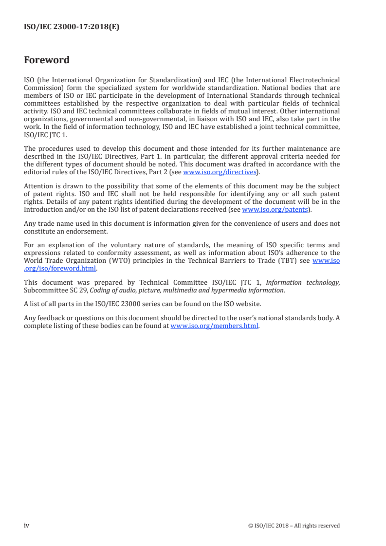 ISO/IEC 23000-17:2018 ISO/IEC 23000-17:2018 - Information technology — Multimedia application format (MPEG-A) — Part 17: Multiple sensorial media application format/19/2018 - Page 4 preview