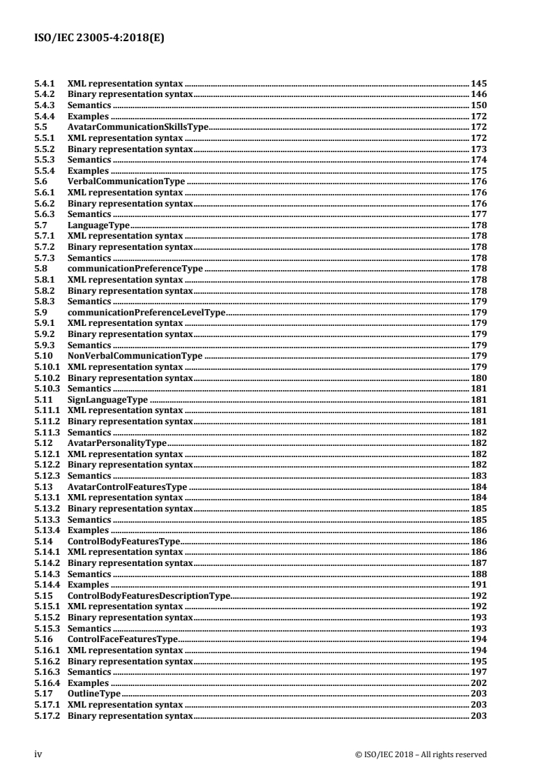 ISO/IEC 23005-4:2018 ISO/IEC 23005-4:2018 - Information technology — Media context and control — Part 4: Virtual world object characteristics/25/2018 - Page 4 preview