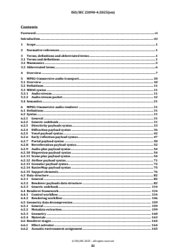 ISO/IEC 23090-4:2025 - Information technology — Coded representation of immersive media — Part 4: MPEG-I immersive audio
Released:3. 11. 2025 - Page 3 preview