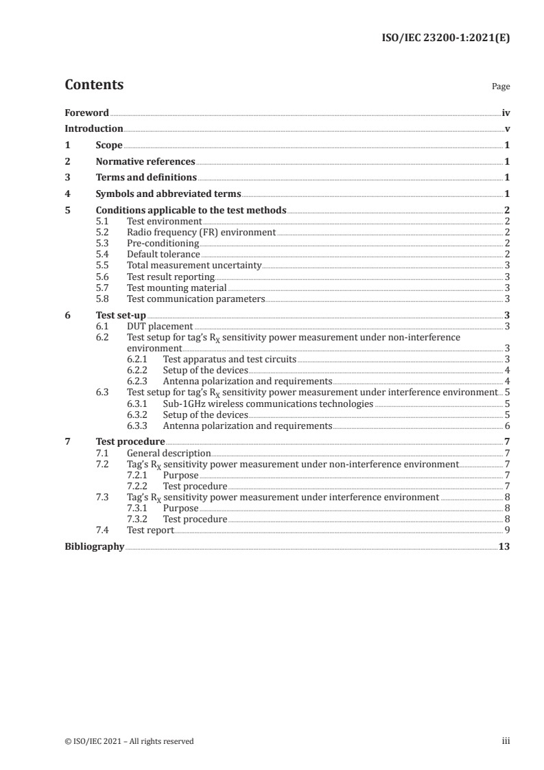 ISO/IEC 23200-1:2021 ISO/IEC 23200-1:2021 - Information technology — Radio frequency identification for item management — Part 1: Interference rejection performance test method between a tag as defined in ISO/IEC 18000-63 and a heterogeneous wireless system
Released:6/7/2021 - Page 3 preview