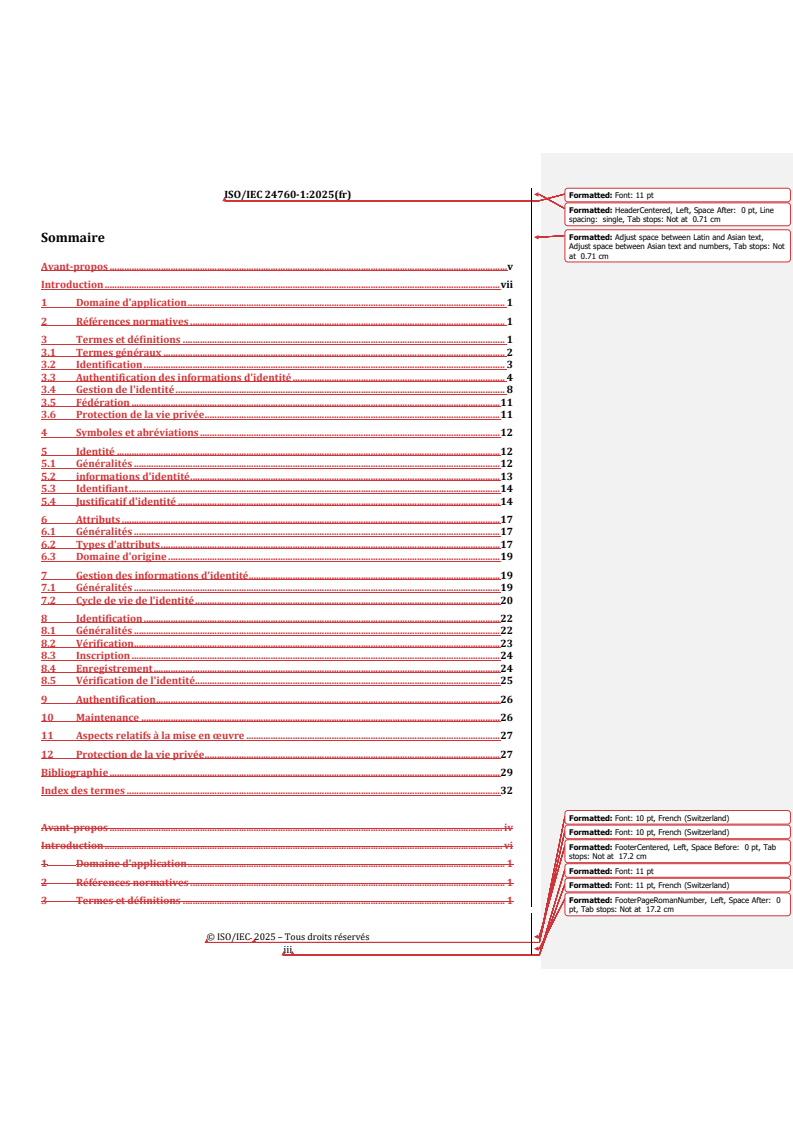 ISO/IEC 24760-1:2025 REDLINE ISO/IEC 24760-1:2025 - Sécurité de l'information, cybersécurité et protection de la vie privée — Cadre pour la gestion de l'identité — Partie 1: Concepts fondamentaux et terminologie - Page 3 preview