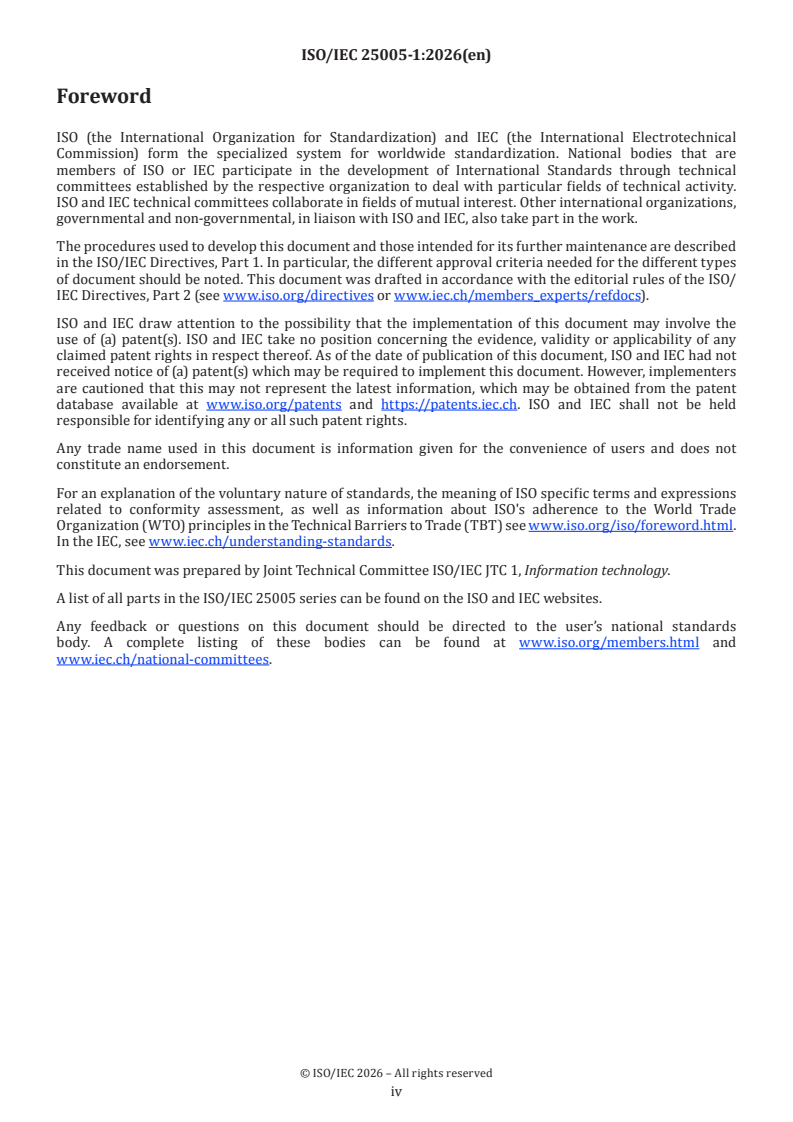 ISO/IEC 25005-1:2026 ISO/IEC 25005-1:2026 - Information technology — Data use in smart cities — Part 1: Framework - Page 4 preview
