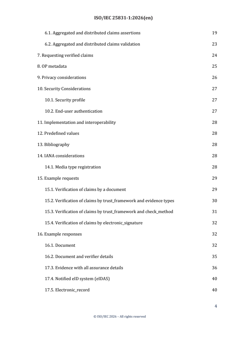 ISO/IEC 25831-1:2026 ISO/IEC 25831-1:2026 - Information technology — OpenID identity assurance 1.0 — Part 1: General - Page 4 preview