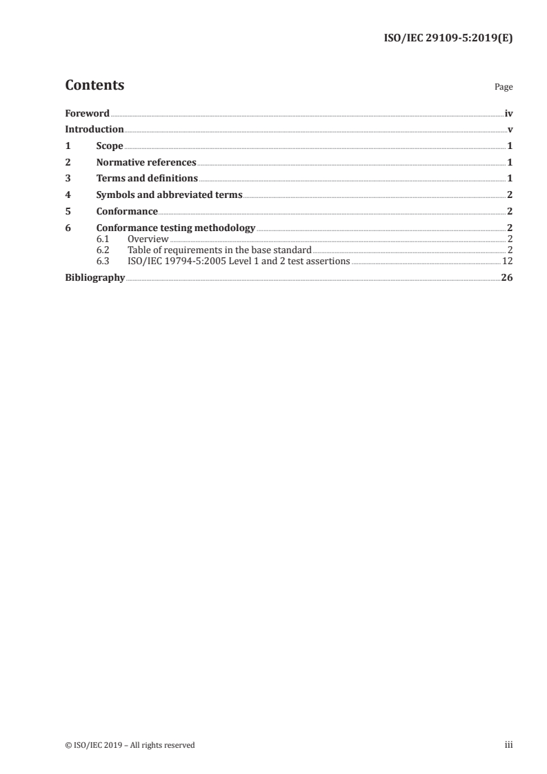 ISO/IEC 29109-5:2019 ISO/IEC 29109-5:2019 - Information technology — Conformance testing methodology for biometric data interchange formats defined in ISO/IEC 19794 — Part 5: Face image data/21/2019 - Page 3 preview
