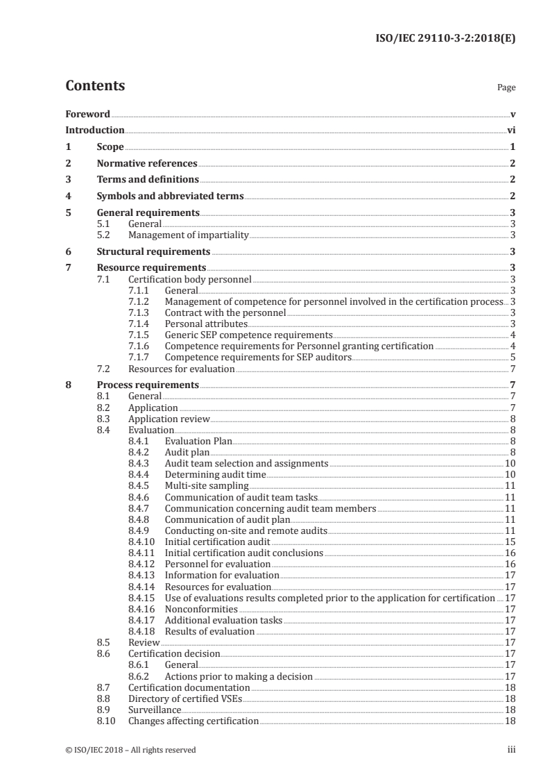 ISO/IEC 29110-3-2:2018 ISO/IEC 29110-3-2:2018 - Systems and software engineering — Lifecycle profiles for Very Small Entities (VSEs) — Part 3-2: Conformity certification scheme/26/2018 - Page 3 preview
