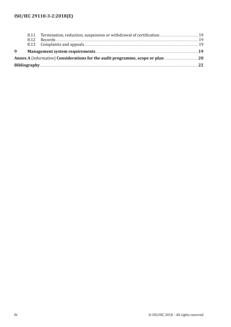 ISO/IEC 29110-3-2:2018 ISO/IEC 29110-3-2:2018 - Systems and software engineering — Lifecycle profiles for Very Small Entities (VSEs) — Part 3-2: Conformity certification scheme/26/2018 - Page 4 preview