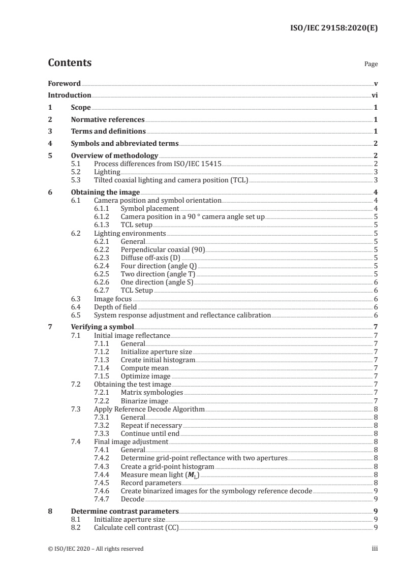ISO/IEC 29158:2020 ISO/IEC 29158:2020 - Information technology — Automatic identification and data capture techniques — Direct Part Mark (DPM) Quality Guideline/14/2020 - Page 3 preview