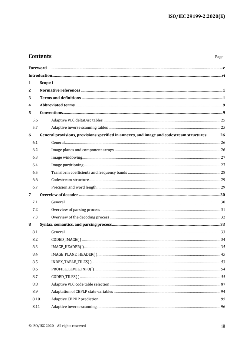 ISO/IEC 29199-2:2020 ISO/IEC 29199-2:2020 - Information technology — JPEG XR image coding system — Part 2: Image coding specification/28/2020 - Page 3 preview