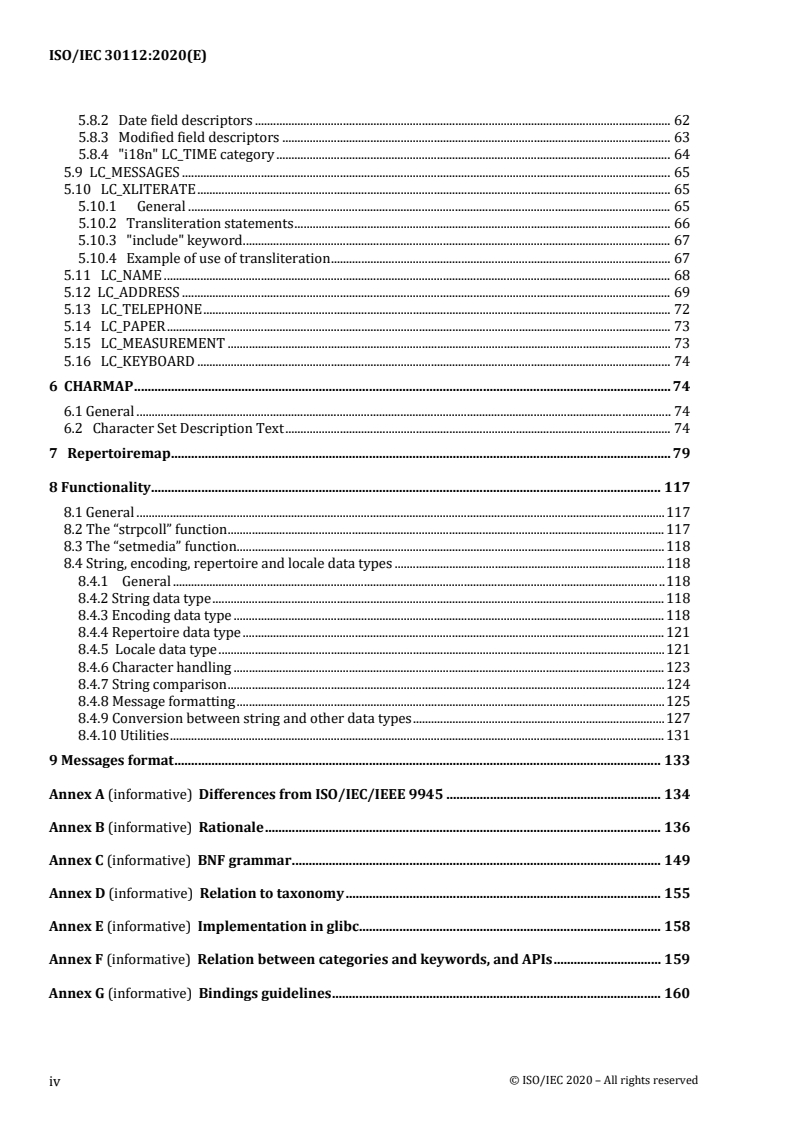 ISO/IEC 30112:2020 ISO/IEC 30112:2020 - Information technology — Specification methods for cultural conventions/23/2020 - Page 4 preview
