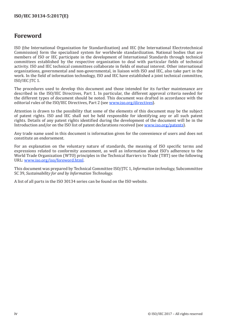 ISO/IEC 30134-5:2017 ISO/IEC 30134-5:2017 - Information technology — Data centres — Key performance indicators — Part 5: IT Equipment Utilization for servers (ITEUsv)/26/2017 - Page 4 preview