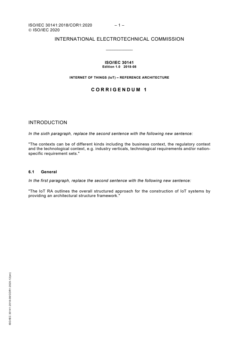 ISO/IEC 30141:2018/Cor 1:2018
