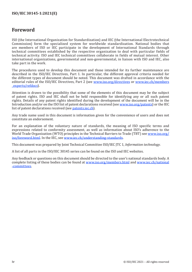 ISO/IEC 30145-1:2021 ISO/IEC 30145-1:2021 - Information technology — Smart City ICT reference framework — Part 1: Smart city business process framework
Released:5/4/2021 - Page 4 preview