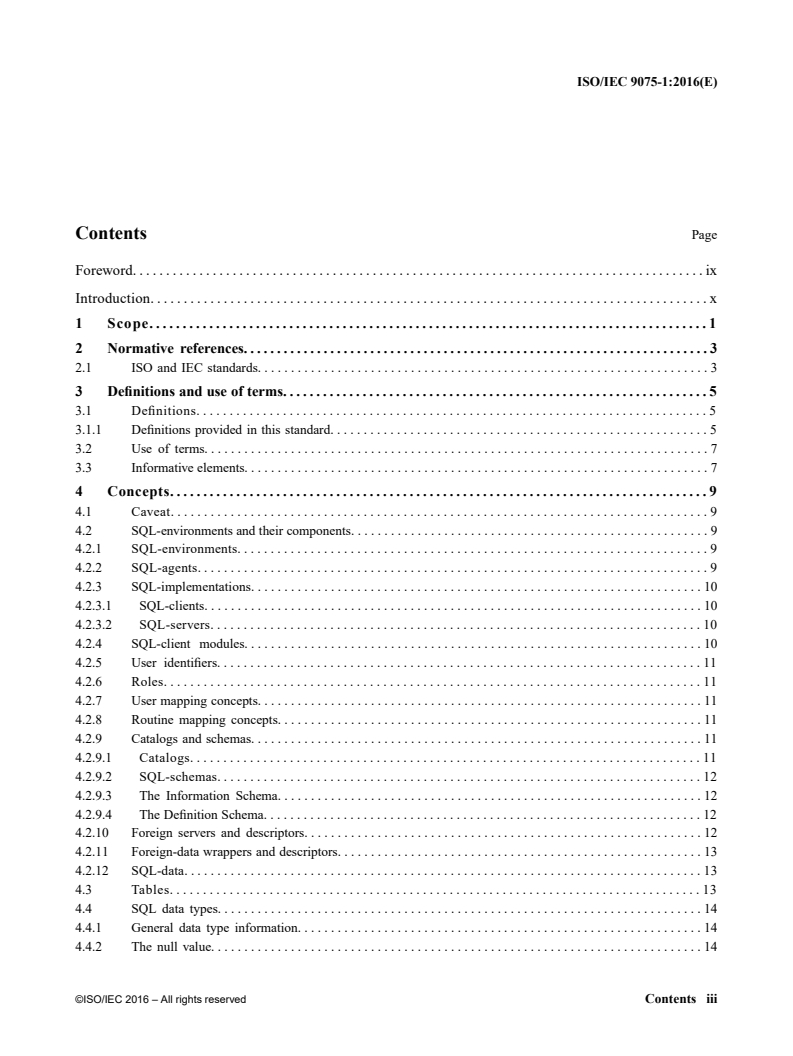ISO/IEC 9075-1:2016 ISO_IEC_9075-1(E)_Framework - ISO/IEC 9075-1:2016 - Information technology — Database languages — SQL — Part 1: Framework (SQL/Framework)/14/2016 - Page 3 preview