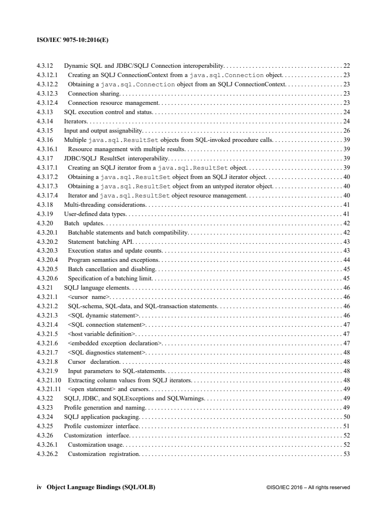 ISO/IEC 9075-10:2016 ISO_IEC_9075-10(E)_OLB - ISO/IEC 9075-10:2016 - Information technology — Database languages — SQL — Part 10: Object language bindings (SQL/OLB)/14/2016 - Page 4 preview