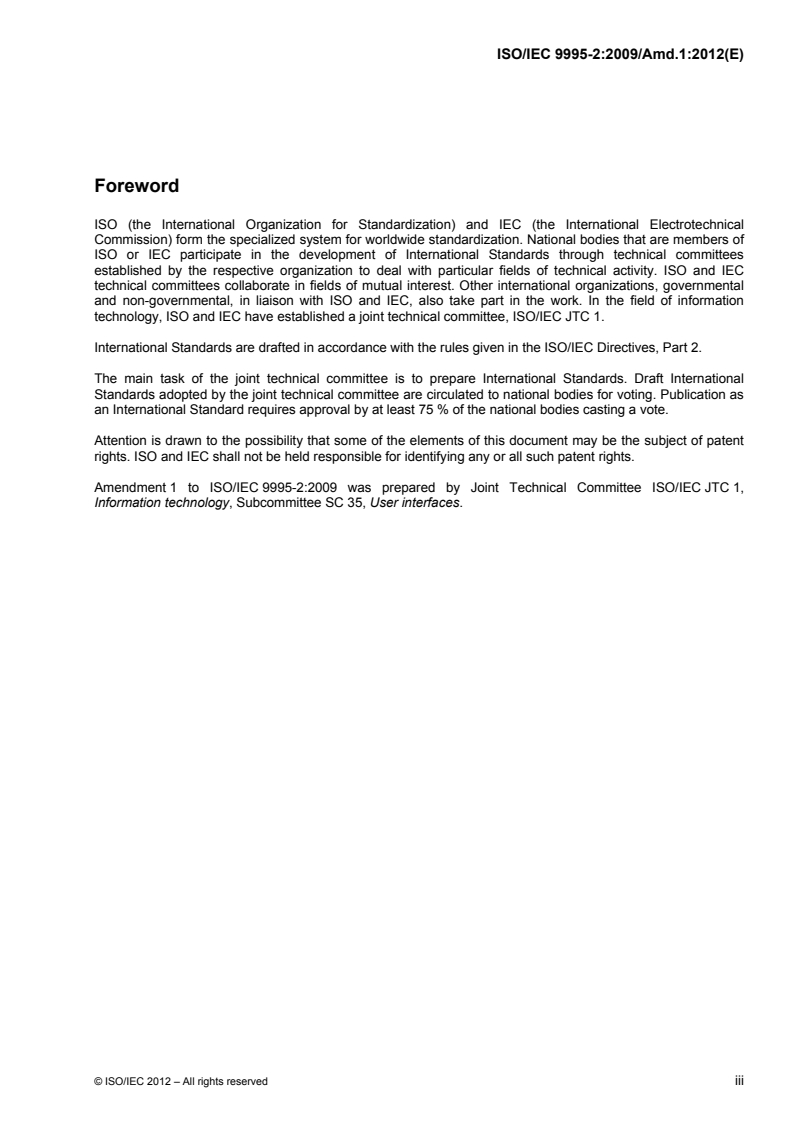 SIST ISO/IEC 9995-2:2010/A1:2020 ISO/IEC 9995-2:2009/Amd 1:2012 - Information technology — Keyboard layouts for text and office systems — Part 2: Alphanumeric section — Amendment 1: Numeric keypad emulation/23/2012 - Page 3 preview