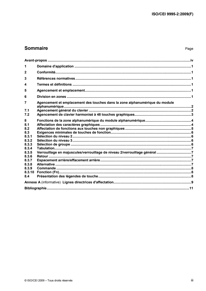 SIST ISO/IEC 9995-2:2010 ISO/IEC 9995-2:2009 - Technologies de l'information — Disposition des claviers conçus pour la bureautique — Partie 2: Module alphanumérique/8/2009 - Page 3 preview