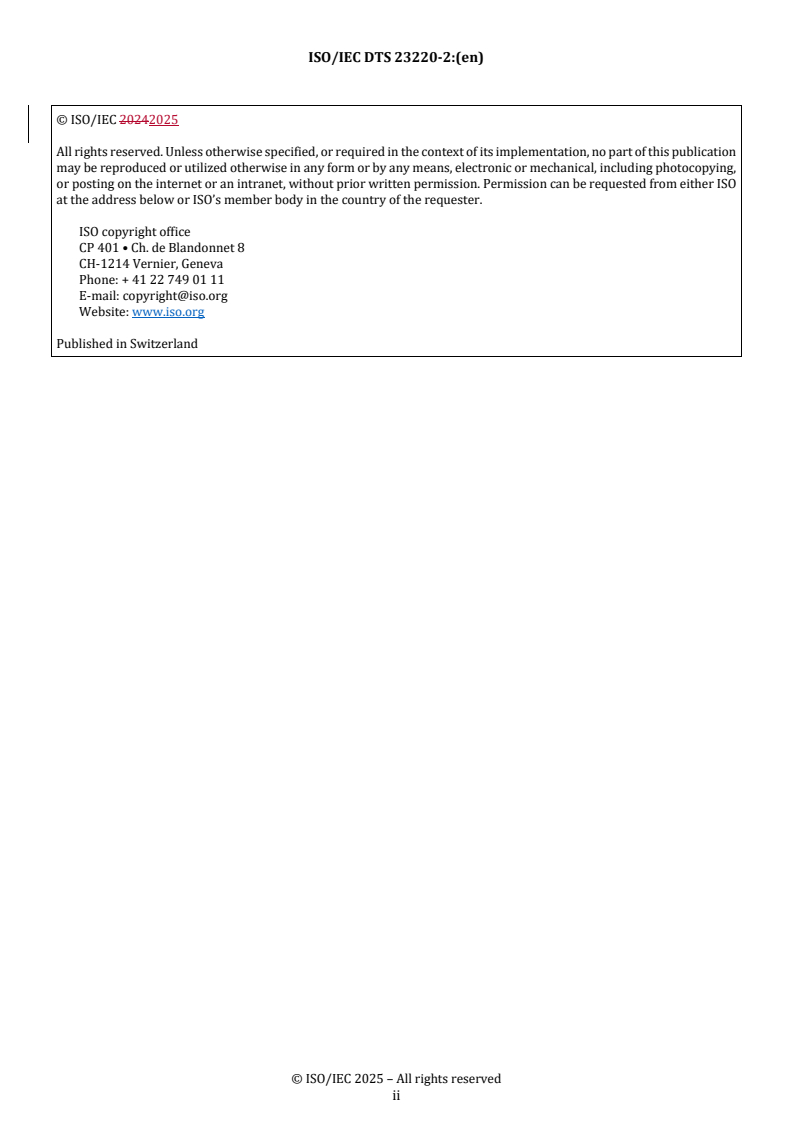 REDLINE ISO/IEC DTS 23220-2 - Cards and security devices for personal identification — Building blocks for identity management via mobile devices — Part 2: Data objects and encoding rules for generic eID systems
Released:12. 12. 2025