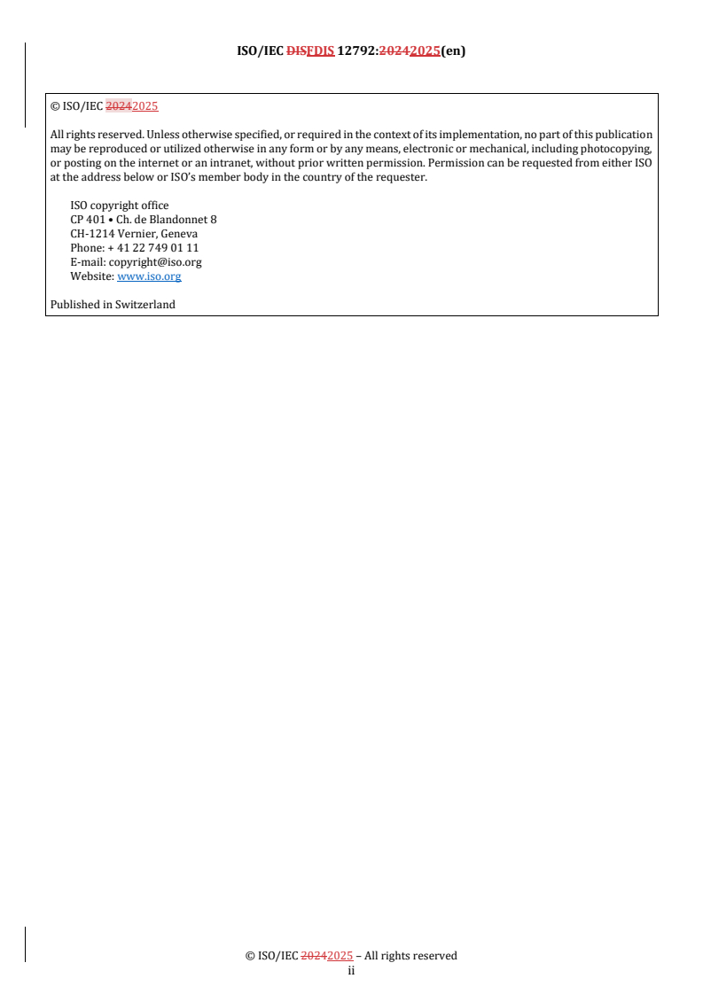 REDLINE ISO/IEC FDIS 12792 - Information technology — Artificial intelligence — Transparency taxonomy of AI systems
Released:19. 05. 2025