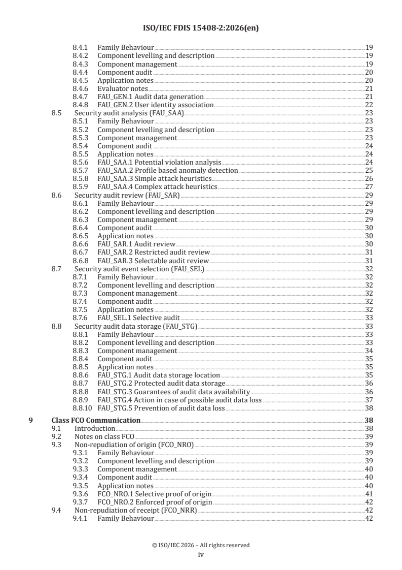ISO/IEC FDIS 15408-2 ISO/IEC FDIS 15408-2 - Information security, cybersecurity and privacy protection — Evaluation criteria for IT security — Part 2: Security functional components
Released:19. 01. 2026 - Page 4 preview