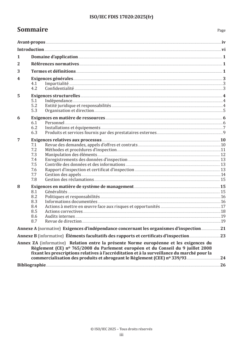 ISO/IEC FDIS 17020 ISO/IEC FDIS 17020 - Évaluation de la conformité — Exigences pour les organismes effectuant des inspections
Released:9. 12. 2025 - Page 3 preview