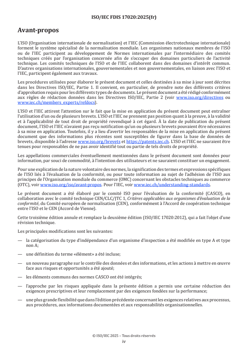 ISO/IEC FDIS 17020 ISO/IEC FDIS 17020 - Évaluation de la conformité — Exigences pour les organismes effectuant des inspections
Released:9. 12. 2025 - Page 4 preview