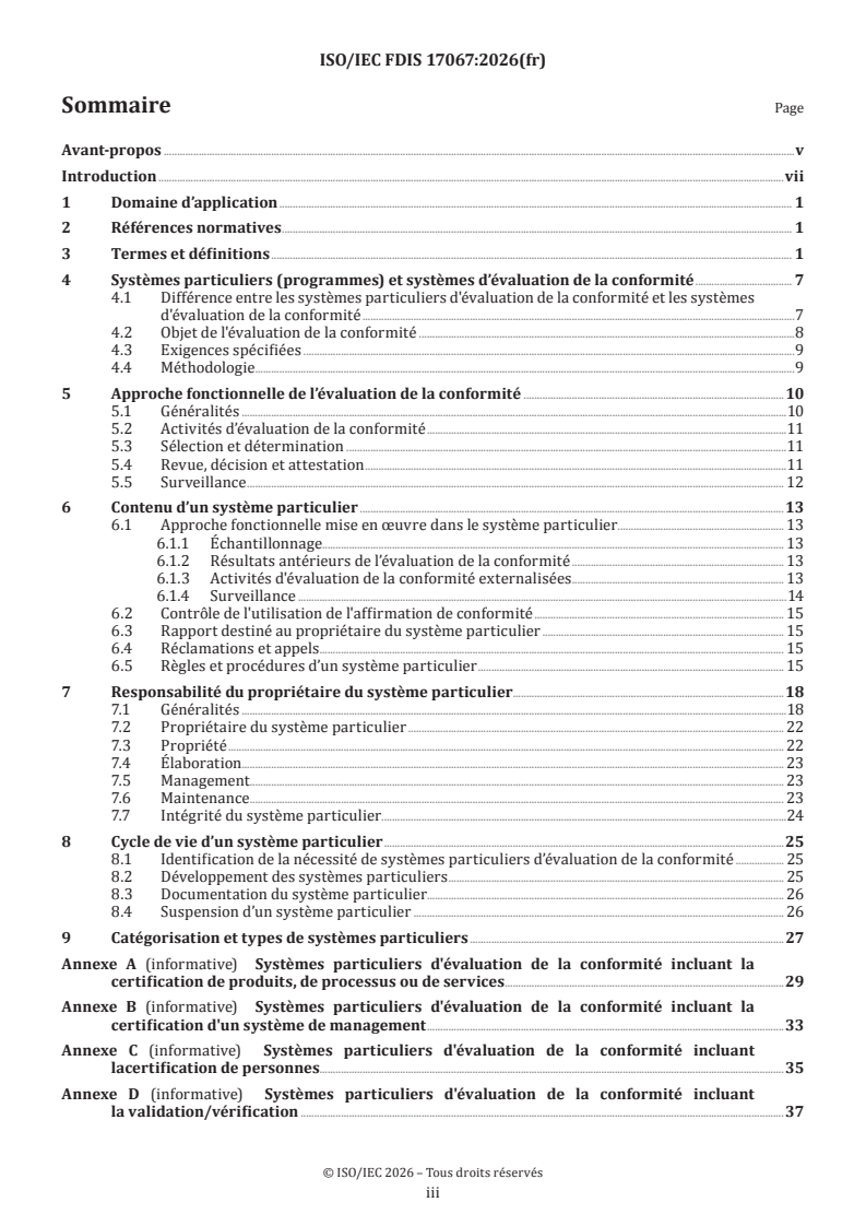 ISO/IEC FDIS 17067 ISO/IEC FDIS 17067 - Évaluation de la conformité — Éléments fondamentaux et lignes directrices pour les systèmes particuliers d’évaluation de la conformité - Page 3 preview