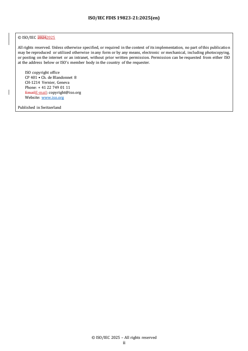 REDLINE ISO/IEC FDIS 19823-21 - Information technology — Conformance test methods for security service crypto suites — Part 21: Crypto suite SIMON
Released:10/3/2025