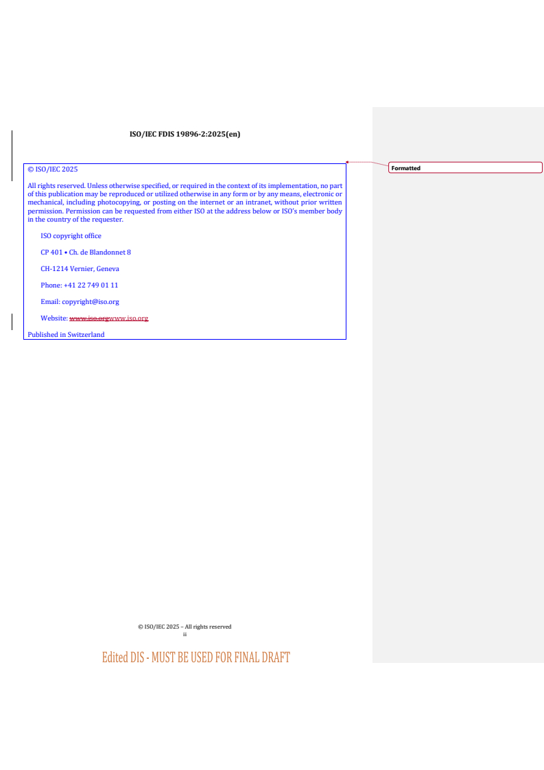 REDLINE ISO/IEC FDIS 19896-2 - Information security, cybersecurity and privacy protection — Requirements for the competence of IT security conformance assessment body personnel — Part 2: Knowledge and skills requirements for testers and validators according to ISO/IEC 19790 and ISO/IEC 24759
Released:9/24/2025
