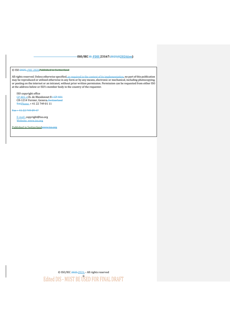 ISO/IEC FDIS 23167 REDLINE ISO/IEC FDIS 23167 - Information technology — Cloud computing — Common technologies and techniques - Page 2 preview