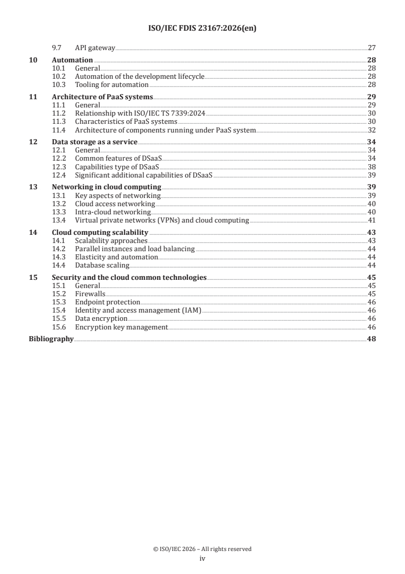 ISO/IEC FDIS 23167 ISO/IEC FDIS 23167 - Information technology — Cloud computing — Common technologies and techniques - Page 4 preview