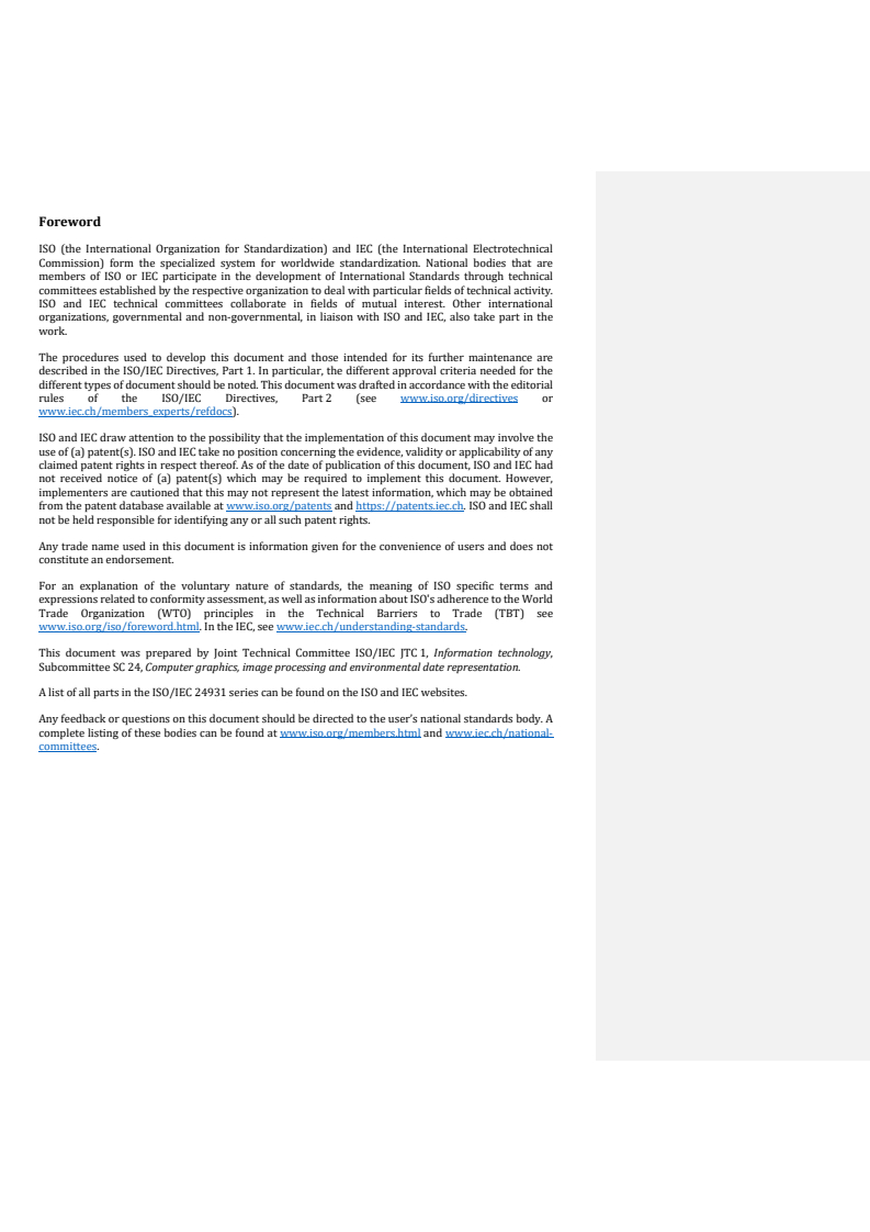 ISO/IEC 24931-1 REDLINE ISO/IEC FDIS 24931-1 - Information technology — Metaverse — Part 1: Concepts, characteristics and technology - Page 4 preview