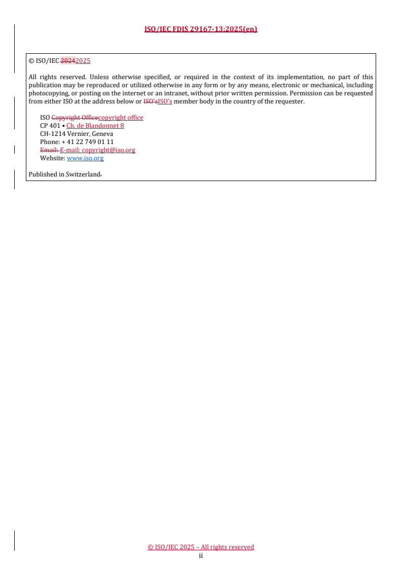 REDLINE ISO/IEC FDIS 29167-13 - Information technology — Automatic identification and data capture techniques — Part 13: Crypto suite Grain-128A security services for air interface communications
Released:30. 10. 2025