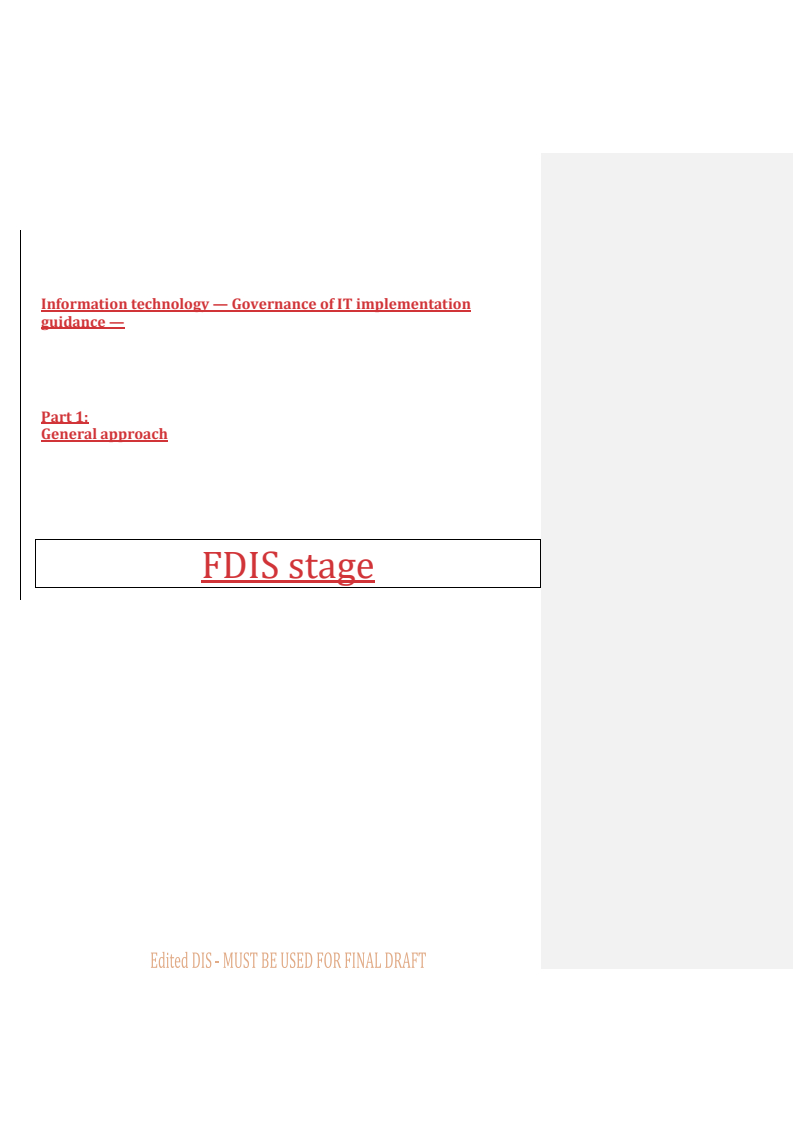 ISO/IEC FDIS 38501-1 REDLINE ISO/IEC FDIS 38501-1 - Information technology — Governance of IT implementation guidance — Part 1: General approach - Page 2 preview