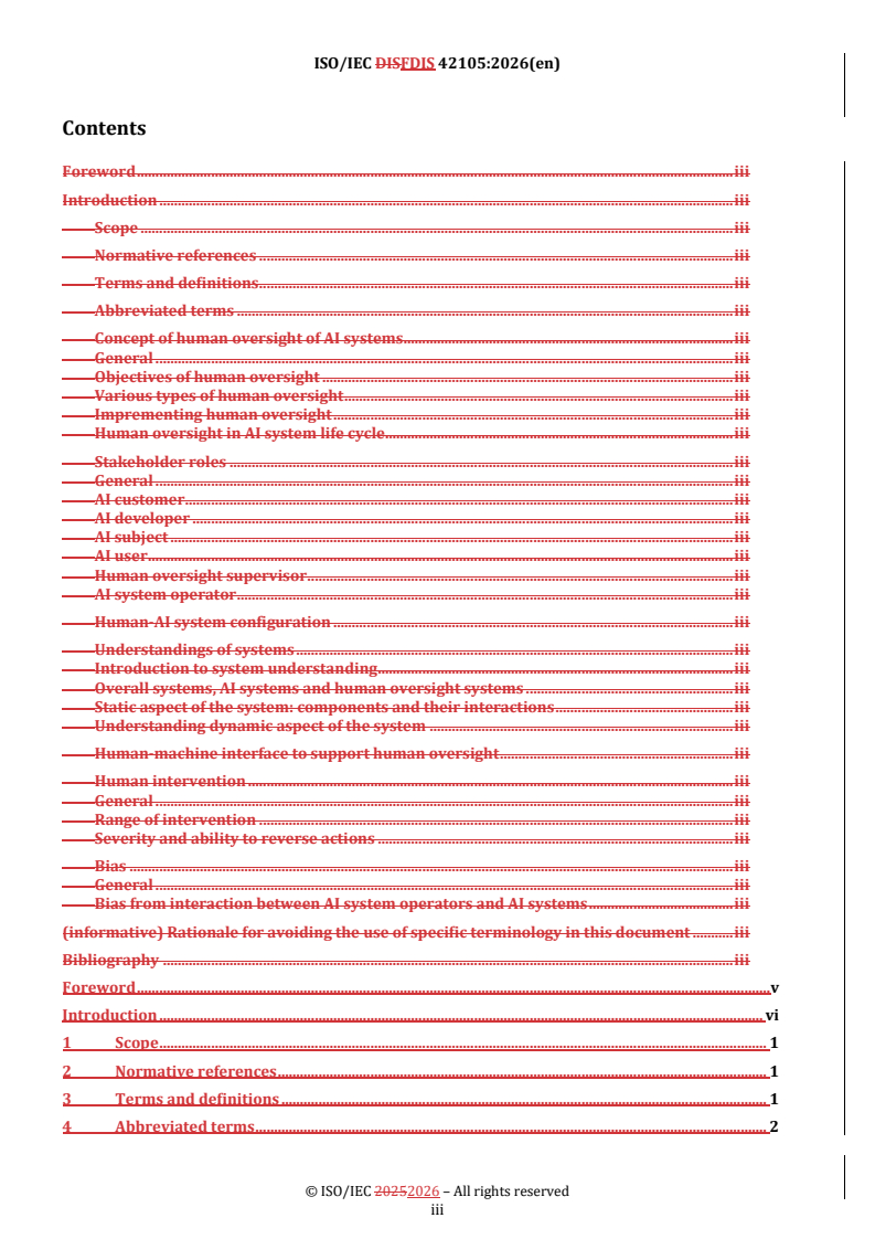 ISO/IEC FDIS 42105 REDLINE ISO/IEC FDIS 42105 - Information technology — Artificial intelligence — Guidance for human oversight of AI systems - Page 3 preview