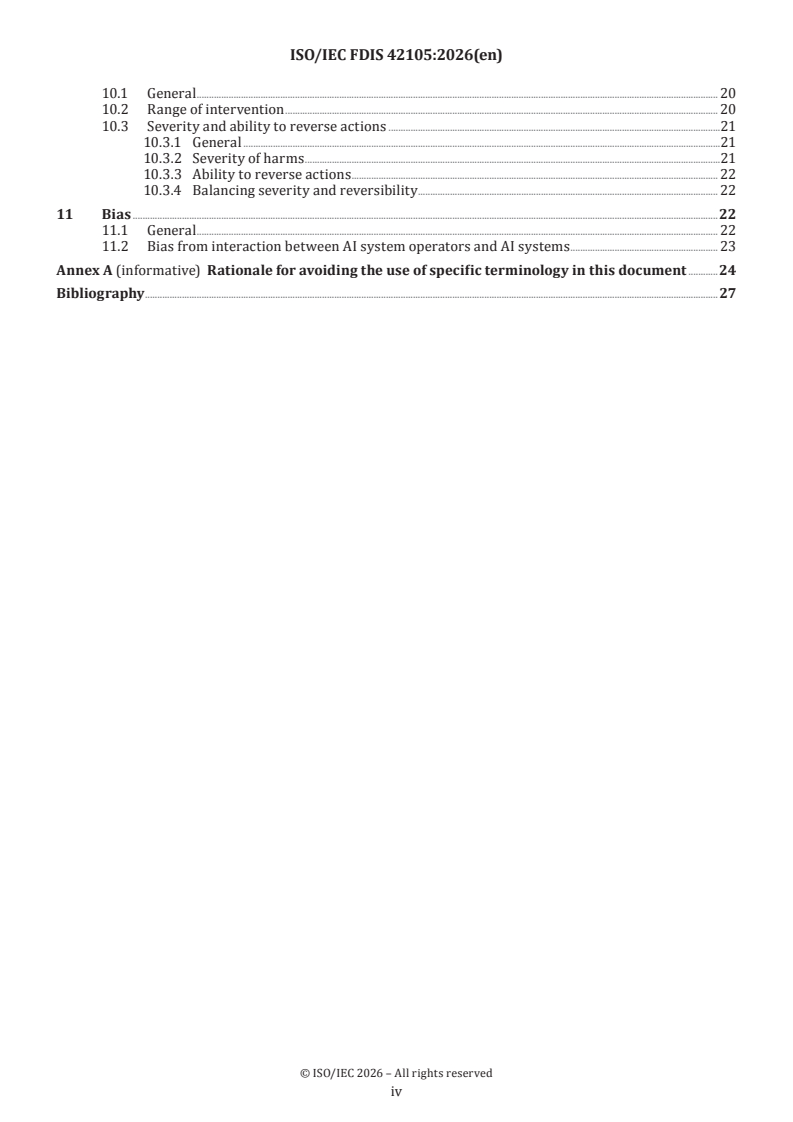 ISO/IEC FDIS 42105 ISO/IEC FDIS 42105 - Information technology — Artificial intelligence — Guidance for human oversight of AI systems - Page 4 preview