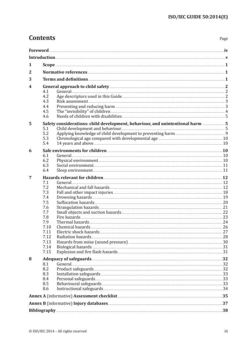 ISO/IEC Guide 50:2014 ISO/IEC Guide 50:2014 - Safety aspects — Guidelines for child safety in standards and other specifications/8/2014 - Page 3 preview