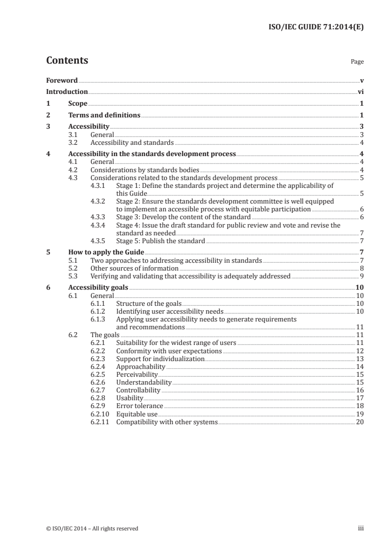 ISO/IEC Guide 71:2014 ISO/IEC Guide 71:2014 - Guide for addressing accessibility in standards/28/2014 - Page 3 preview