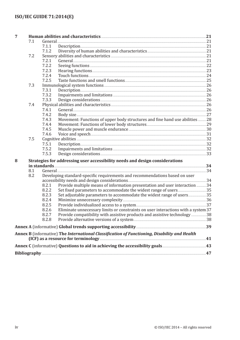 ISO/IEC Guide 71:2014 ISO/IEC Guide 71:2014 - Guide for addressing accessibility in standards/28/2014 - Page 4 preview