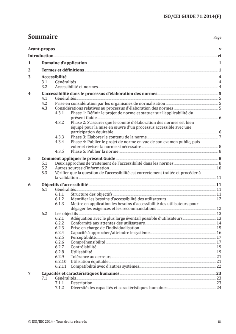 ISO/IEC Guide 71:2014 ISO/IEC Guide 71:2014 - Guide pour l'intégration de l'accessibilité dans les normes/6/2015 - Page 3 preview