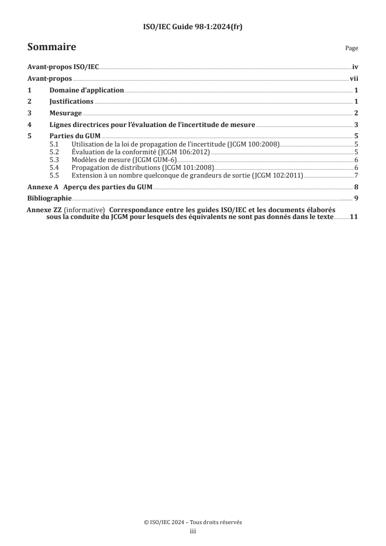 ISO/IEC Guide 98-1:2024 ISO/IEC Guide 98-1:2024 - Guide pour l'expression de l'incertitude de mesure — Partie 1: Introduction
Released:4/24/2024 - Page 3 preview
