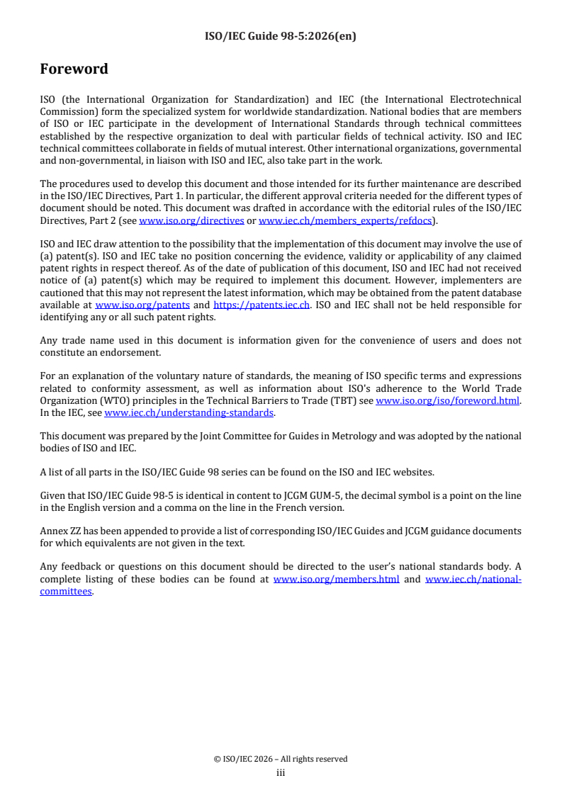 ISO/IEC Guide 98-5:2026 ISO/IEC Guide 98-5:2026 - Guide to the expression of uncertainty in measurement — Part 5: Examples - Page 3 preview