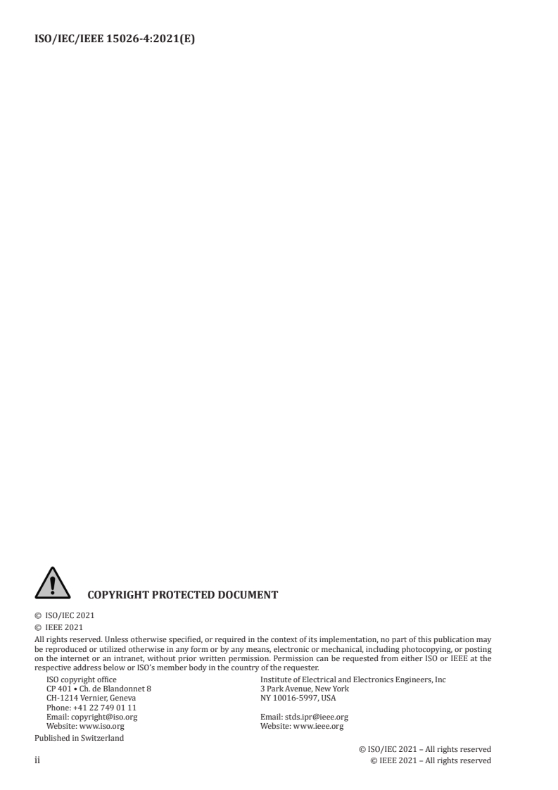 ISO/IEC/IEEE 15026-4:2021 ISO/IEC/IEEE 15026-4:2021 - Systems and software engineering — Systems and software assurance — Part 4: Assurance in the life cycle/28/2021 - Page 2 preview