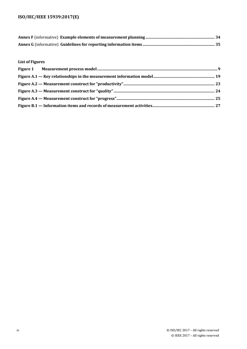 ISO/IEC/IEEE 15939:2017 ISO/IEC/IEEE 15939:2017 - Systems and software engineering — Measurement process/18/2017 - Page 4 preview