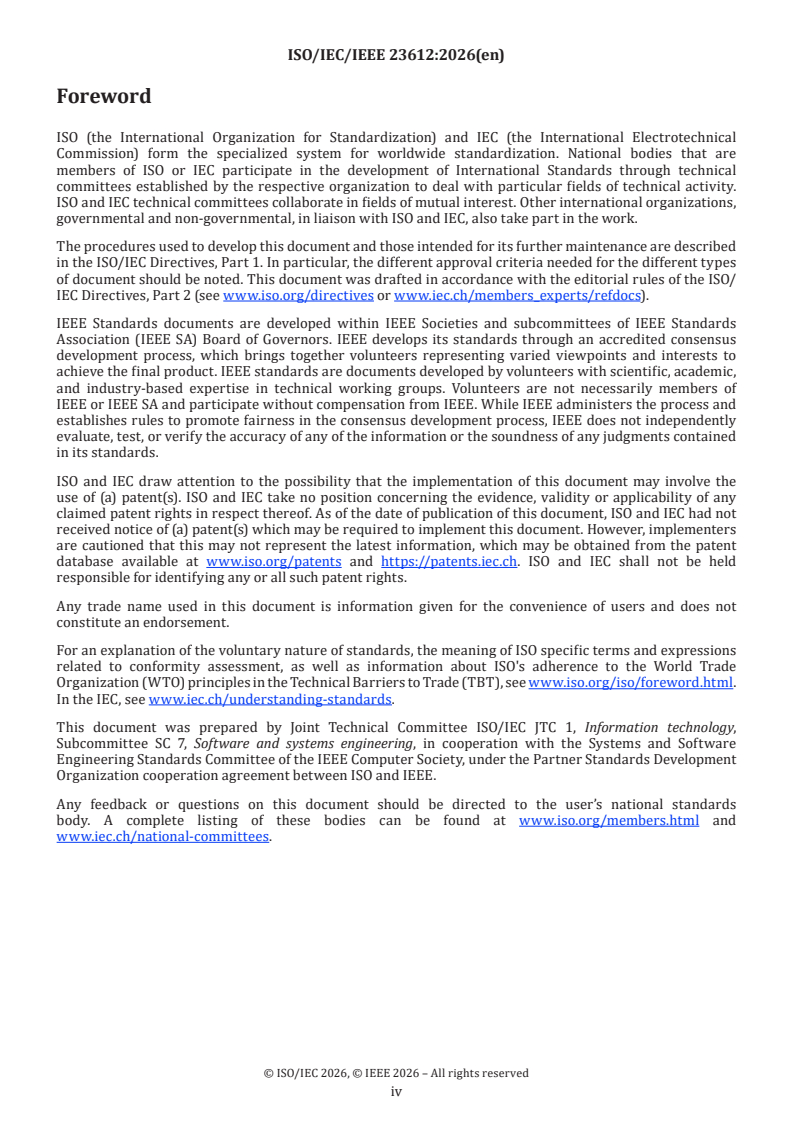 ISO/IEC/IEEE 23612:2026 ISO/IEC/IEEE 23612:2026 - Software and systems engineering — Incident management - Page 4 preview