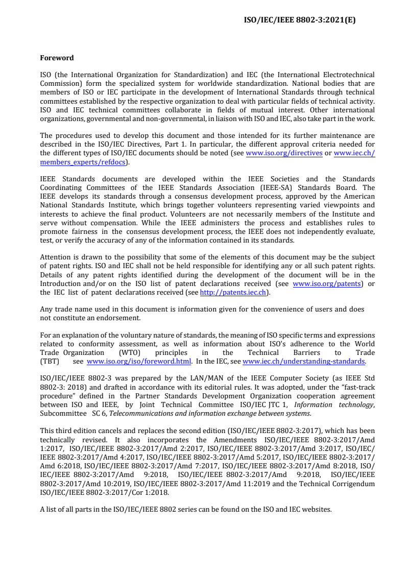 ISO/IEC/IEEE 8802-3:2021 ISO/IEC/IEEE 8802-3:2021 - Telecommunications and exchange between information technology systems — Requirements for local and metropolitan area networks — Part 3: Standard for Ethernet/23/2021 - Page 3 preview