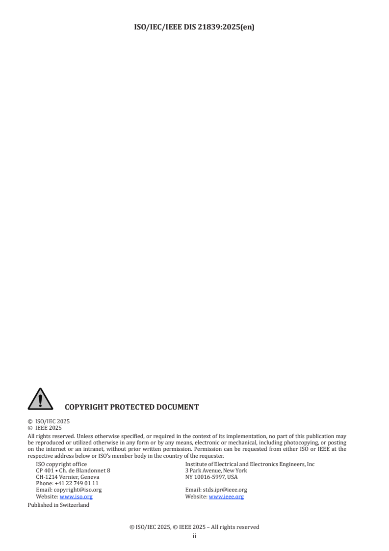 ISO/IEC/IEEE FDIS 21839 ISO/IEC/IEEE FDIS 21839 - Systems and software engineering — System of systems (SoS) considerations in life cycle stages of a system/16/2025 - Page 2 preview