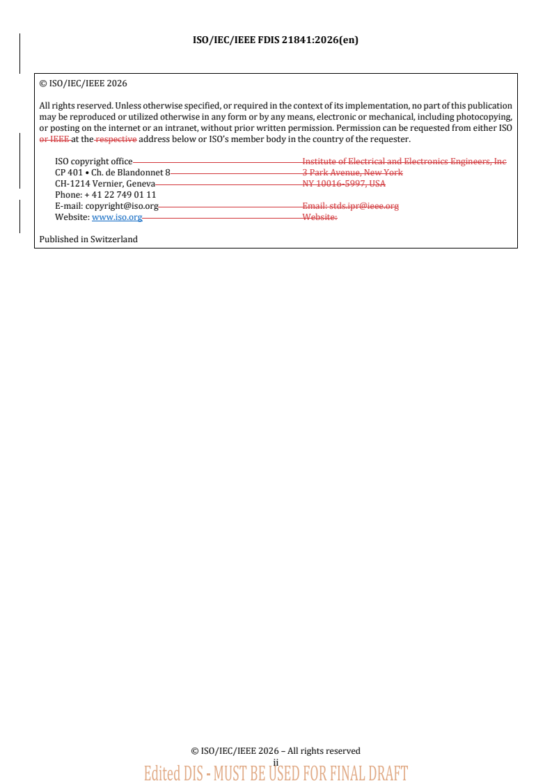 ISO/IEC/IEEE FDIS 21841 REDLINE ISO/IEC/IEEE FDIS 21841 - Systems and software engineering — Taxonomy of systems of systems - Page 2 preview