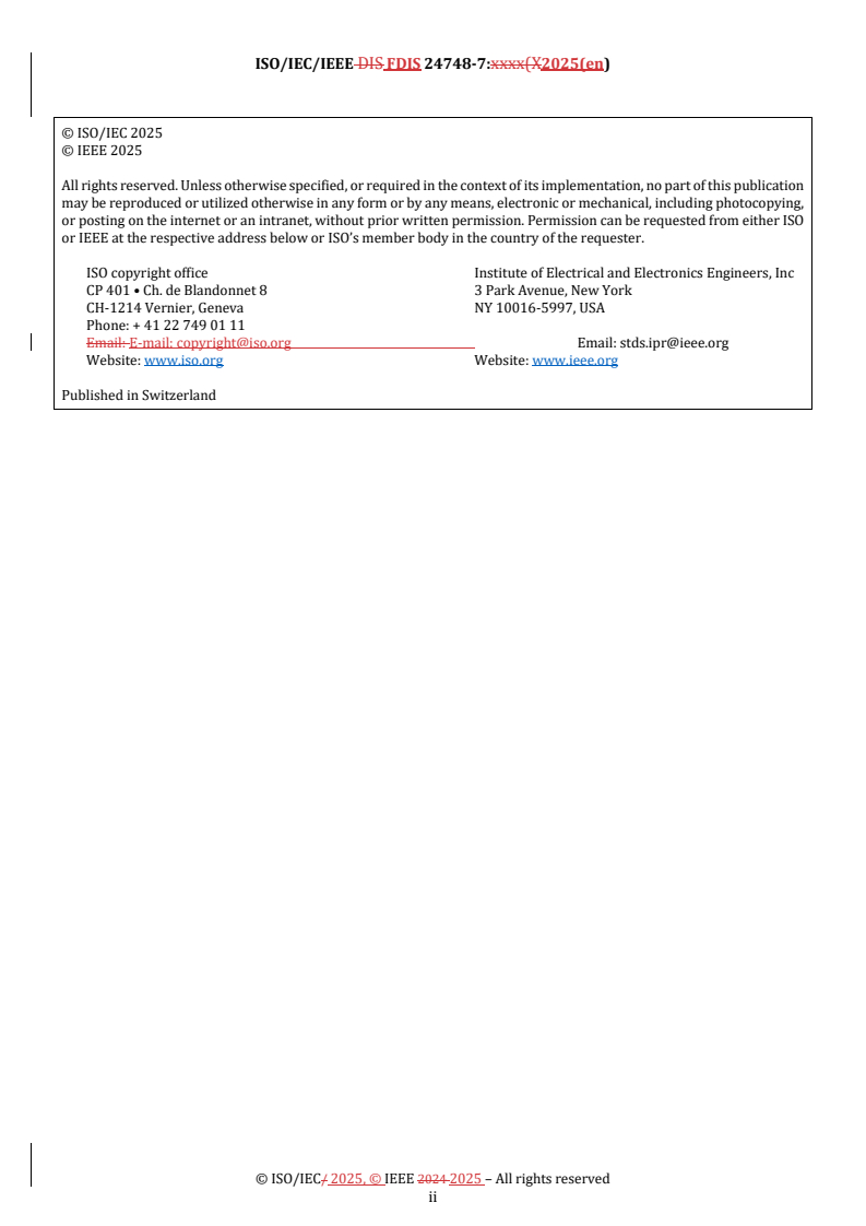 REDLINE ISO/IEC/IEEE FDIS 24748-7 - Systems and software engineering — Life cycle management — Part 7: Application of systems engineering on defence programs
Released:15. 08. 2025